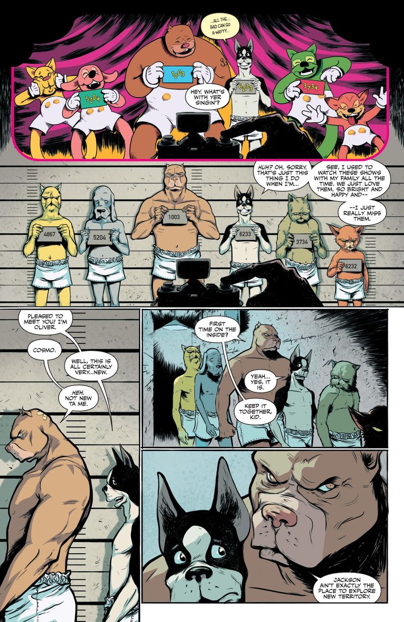 Illustration for article titled Exclusive Boom! preview: Cartoon animals go to prison in Kennel Block Blues